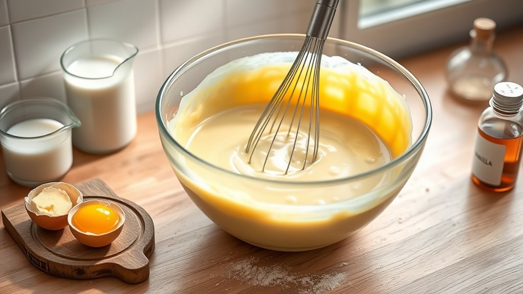 mix batter ingredients well