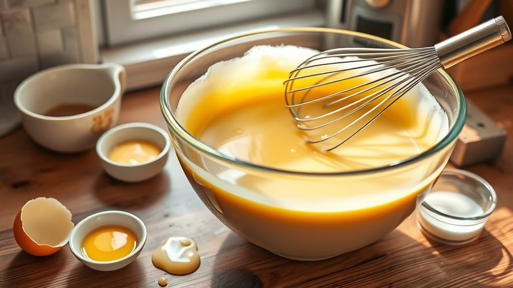 mix wet ingredients thoroughly