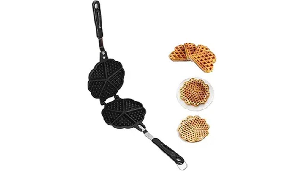 nonstick heart shaped waffle maker