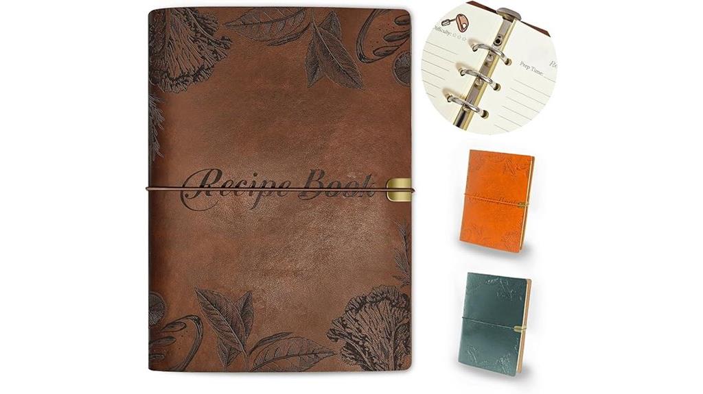 personalized recipe collection notebook