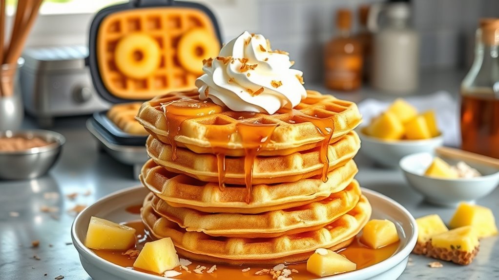 pineapple topped waffles recipe