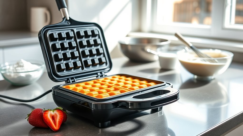 preheat the waffle iron