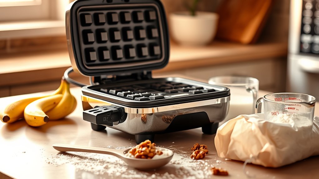preheat the waffle iron