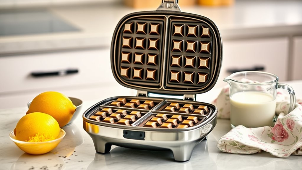 preheat the waffle iron