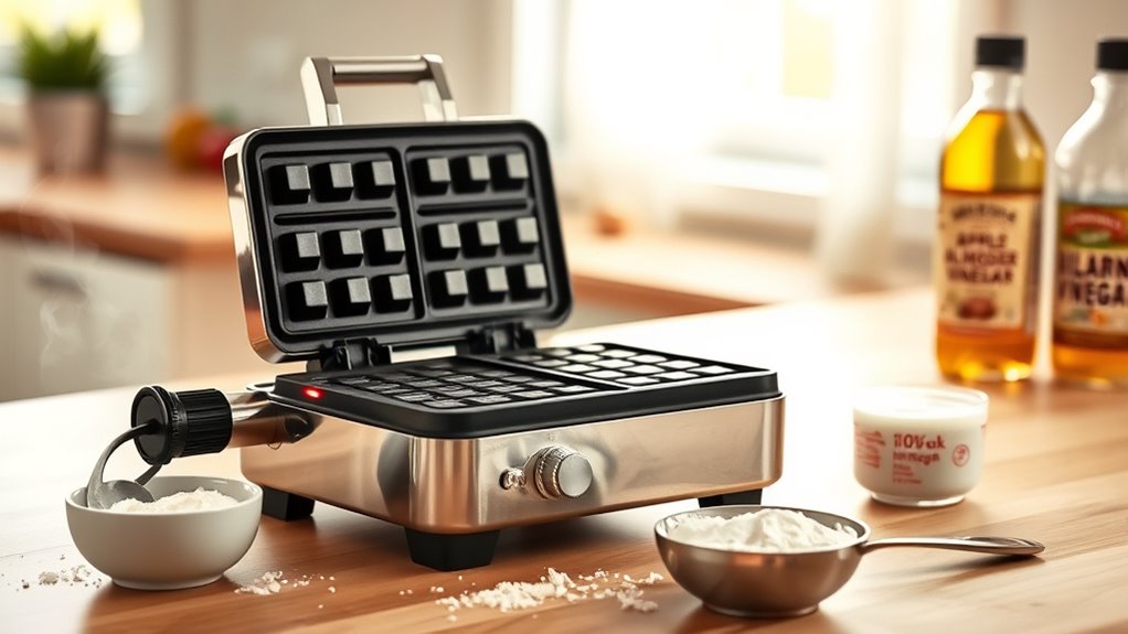 preheat the waffle iron