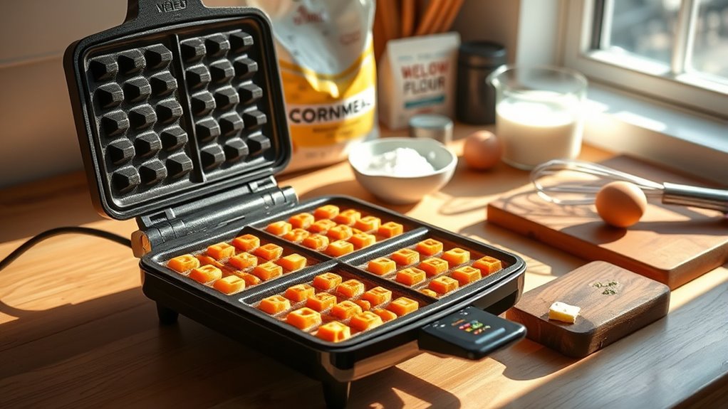 preheat the waffle iron