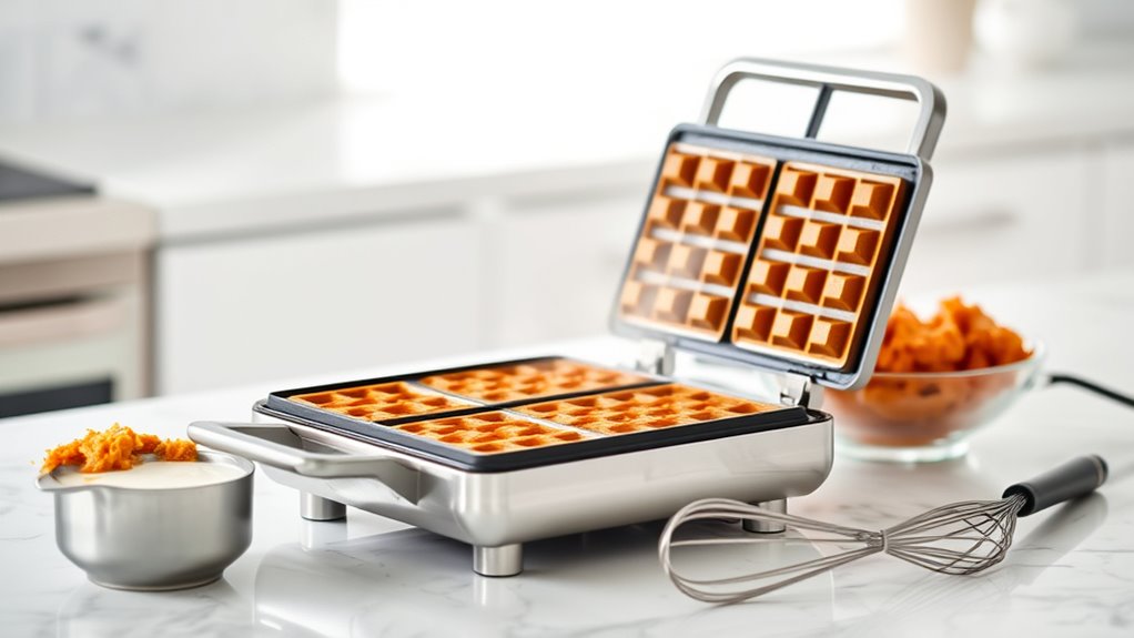 preheat the waffle iron
