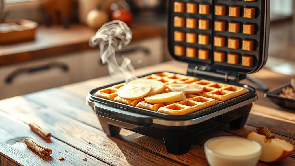 preheat the waffle iron