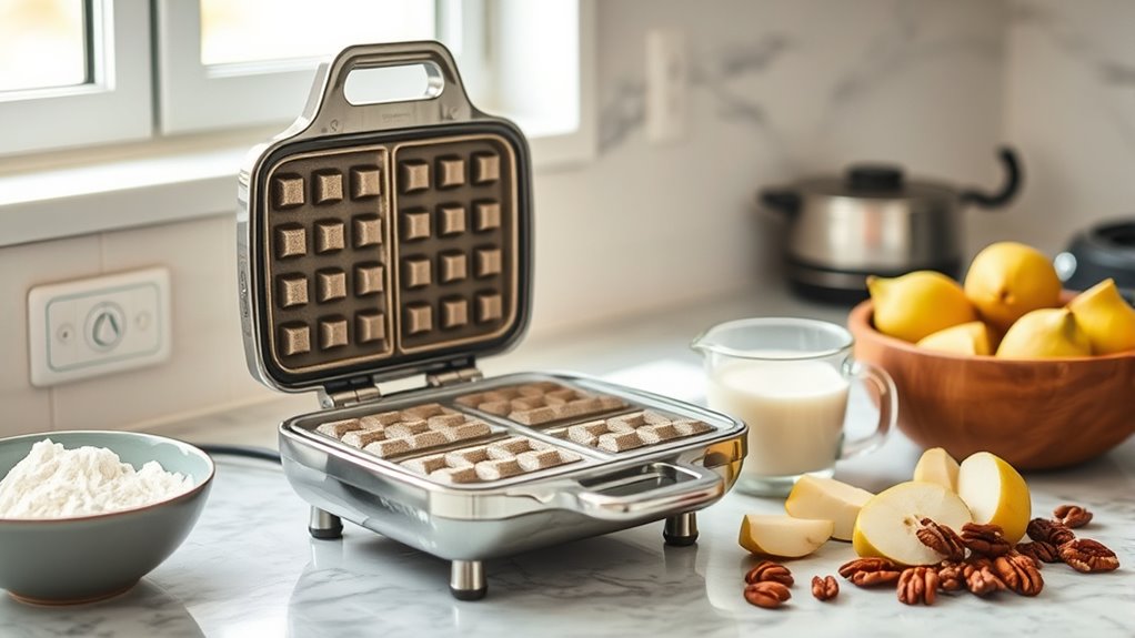 preheat the waffle iron