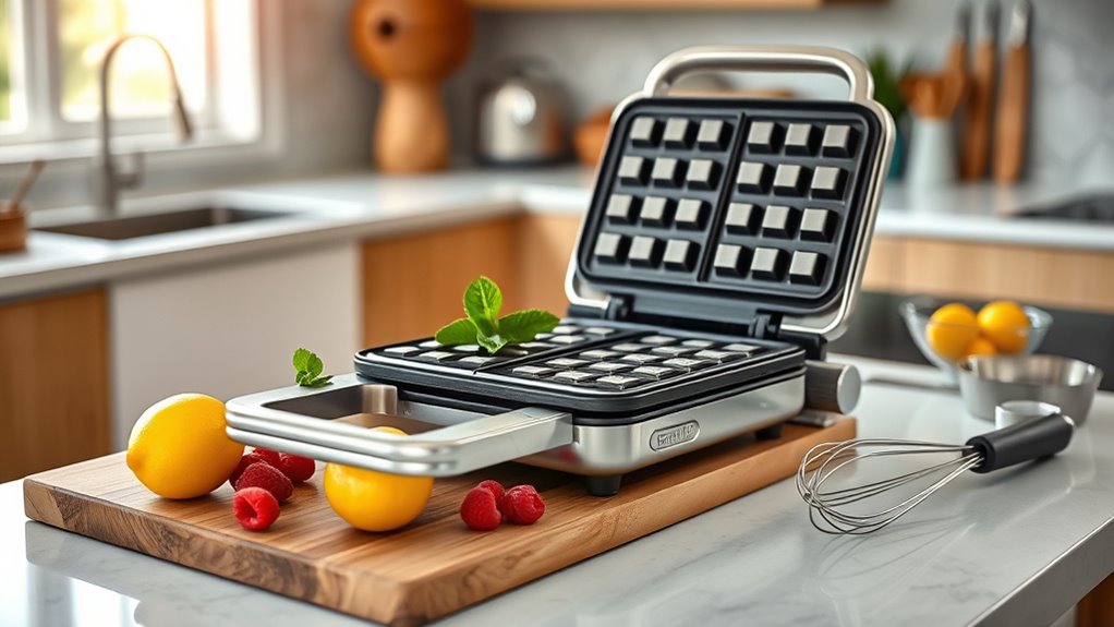 preheat the waffle iron