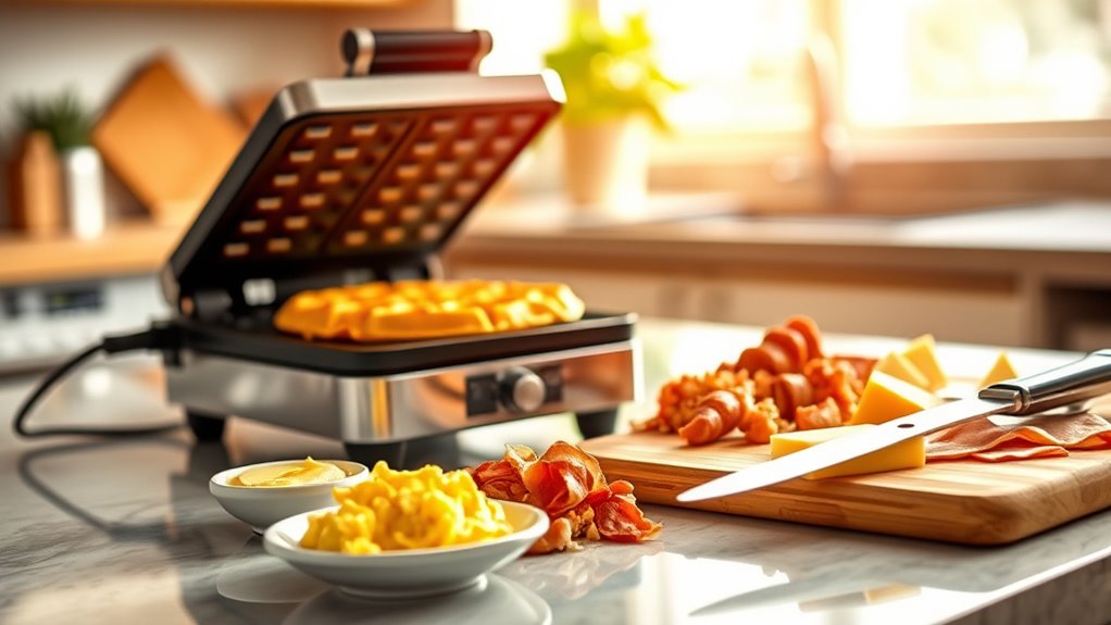 preheat the waffle iron