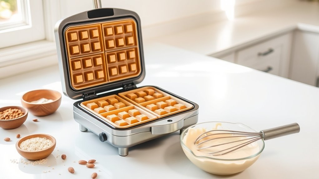 preheat the waffle iron
