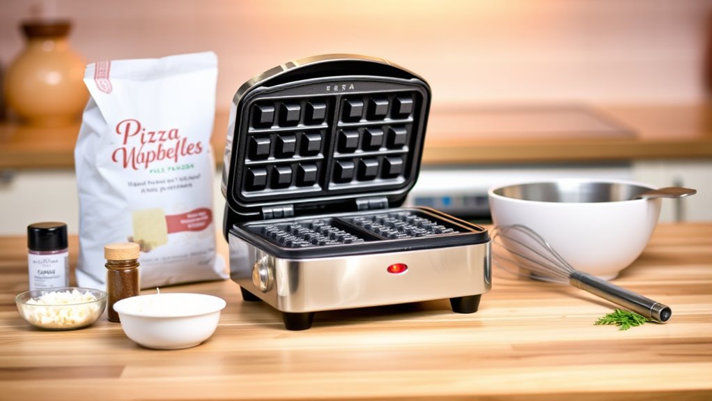preheat the waffle iron
