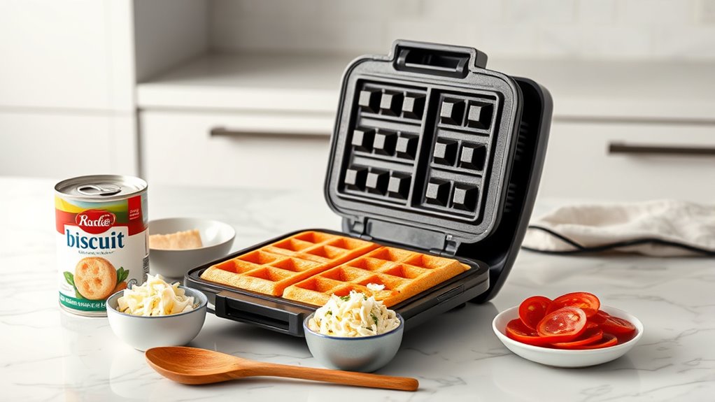preheat the waffle maker
