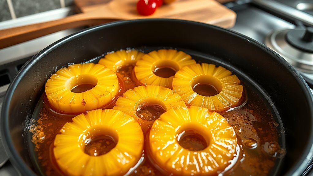 prepare pineapple topping mixture
