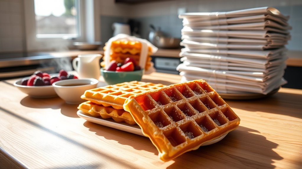 prepare waffles ahead easily