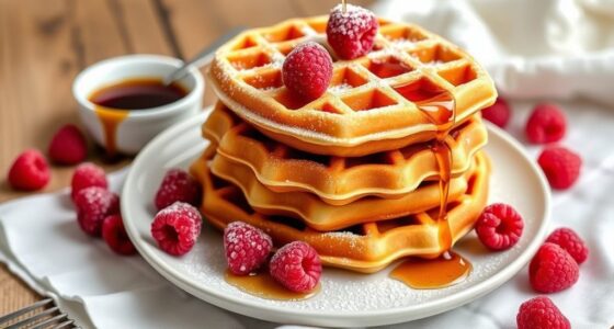 raspberry lemon flavored waffles