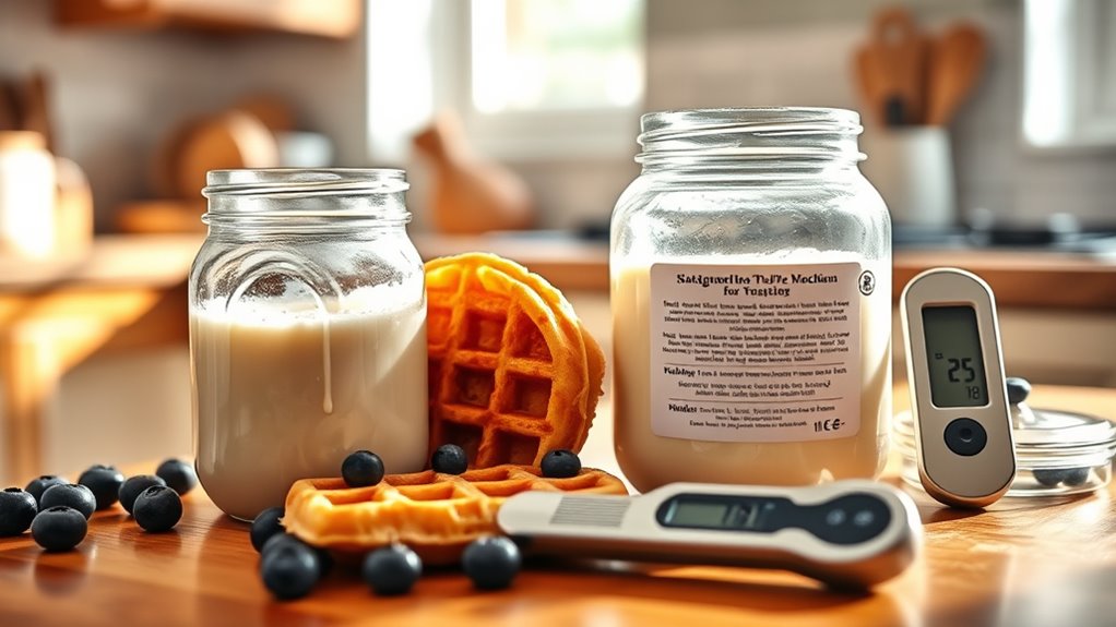 refrigerate waffle batter properly