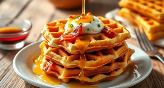 savory breakfast waffle dish