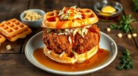 savory chicken waffle delight