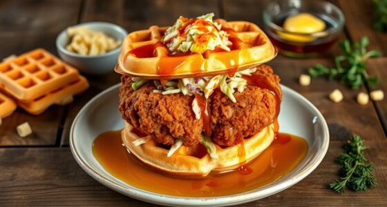 savory chicken waffle delight