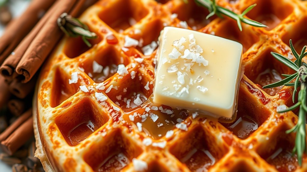 savory herb infused waffles