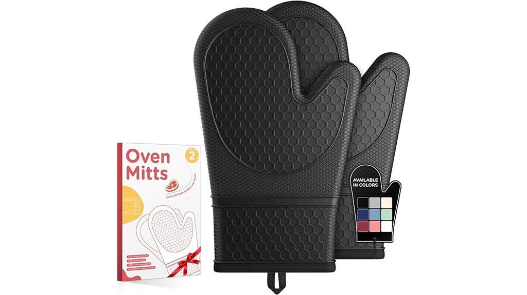 silicone oven mitts set