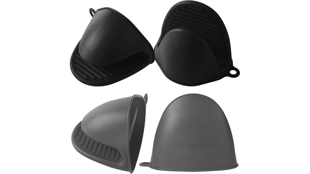 silicone oven mitts set