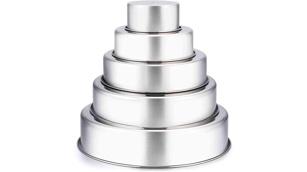 stainless steel cake pan set
