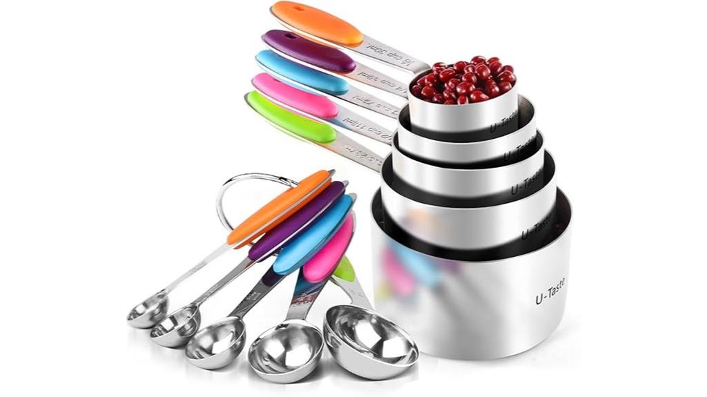stainless steel measuring set