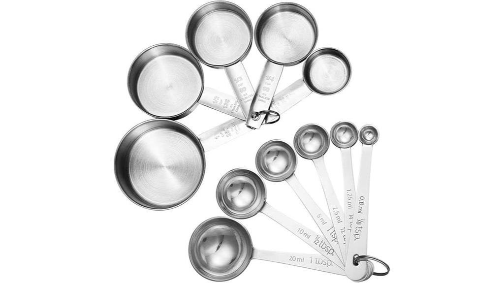 stainless steel measuring set