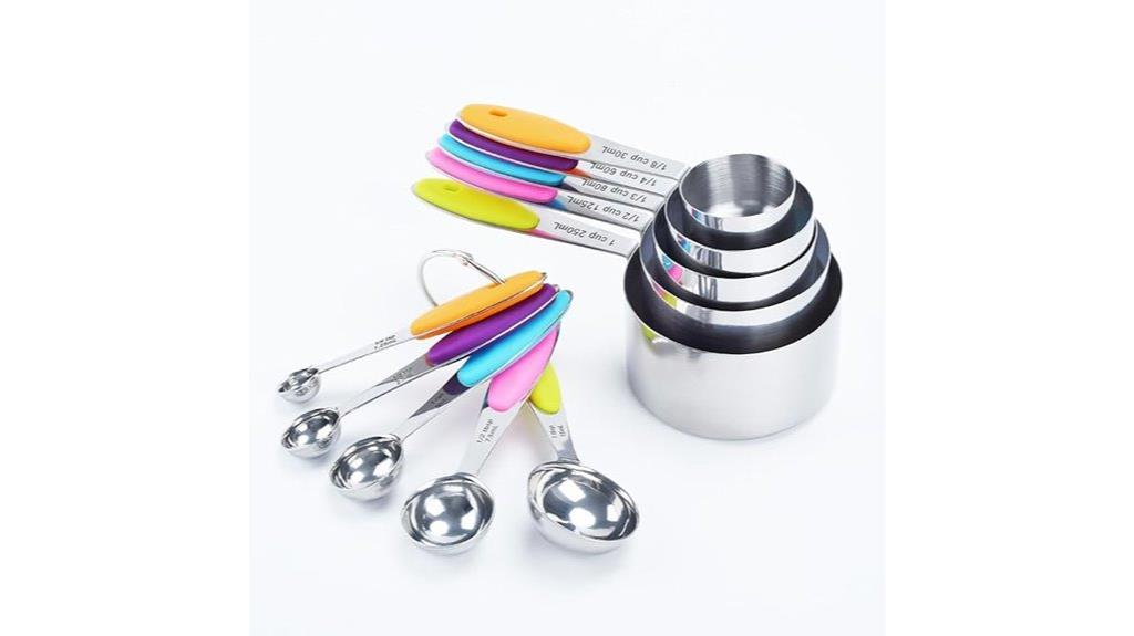 stainless steel measuring set