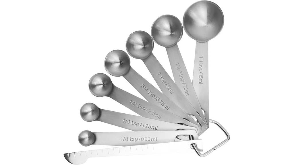 stainless steel measuring spoons