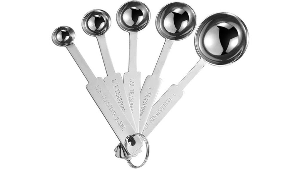 stainless steel measuring spoons