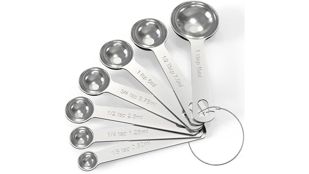 stainless steel measuring spoons