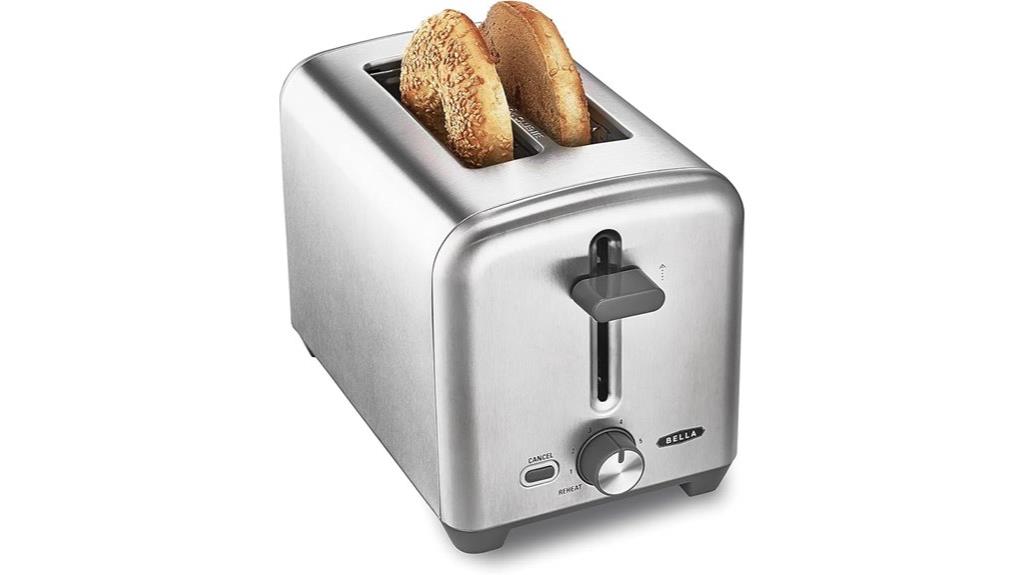 stainless steel two slice toaster