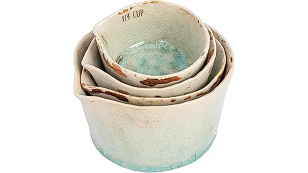 stoneware measuring cups set