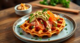 sushi inspired waffle creation