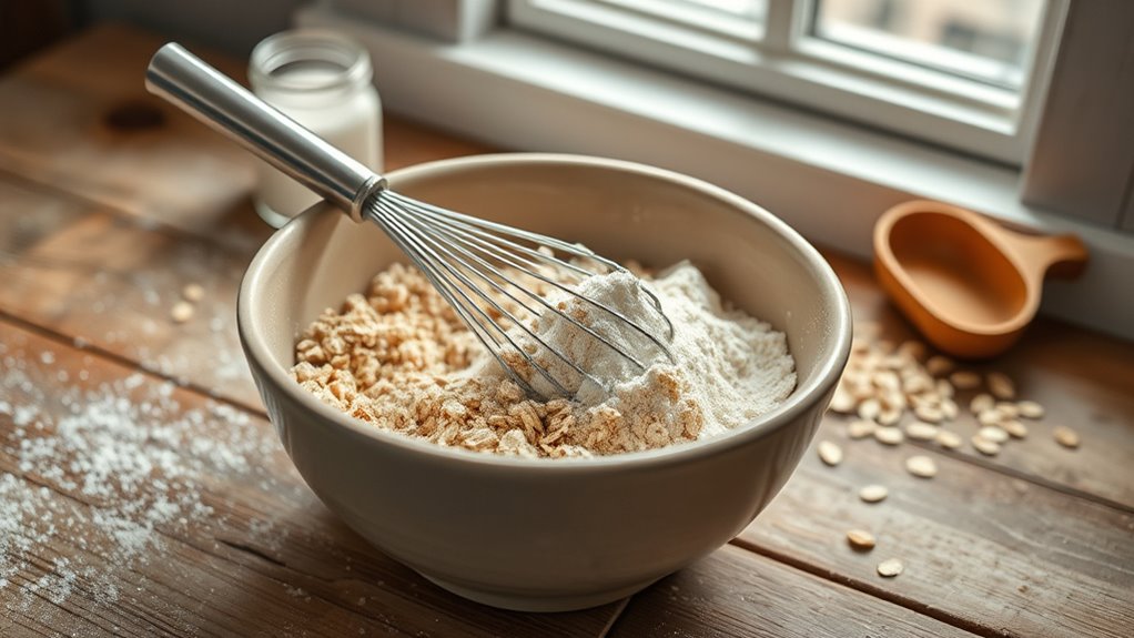 thoroughly combine dry ingredients