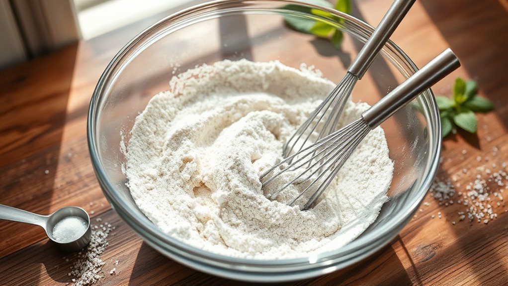 thoroughly combine dry ingredients