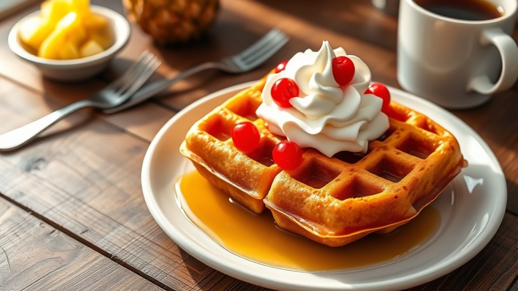 top dessert with cream
