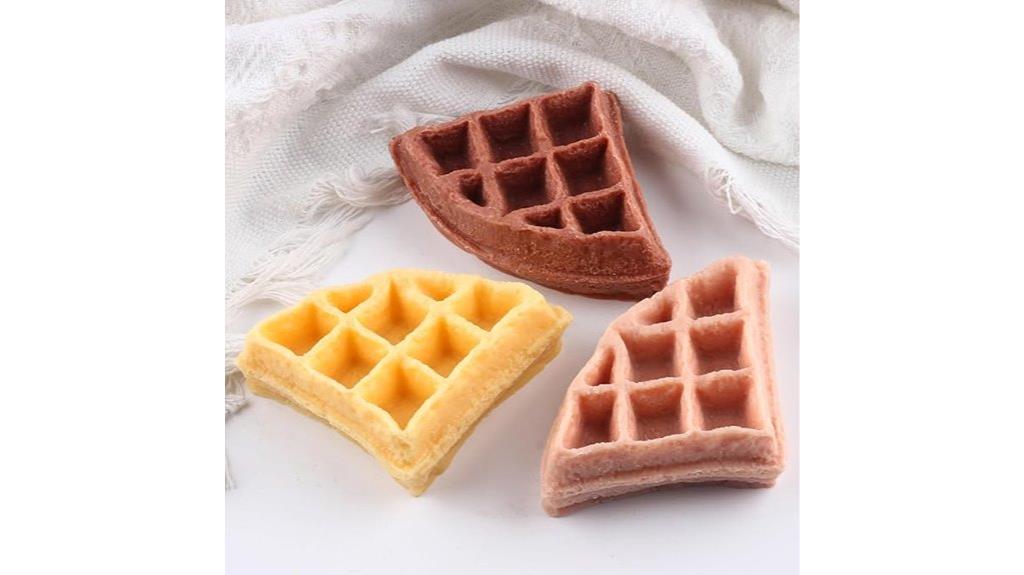 waffle shaped silicone candle mold