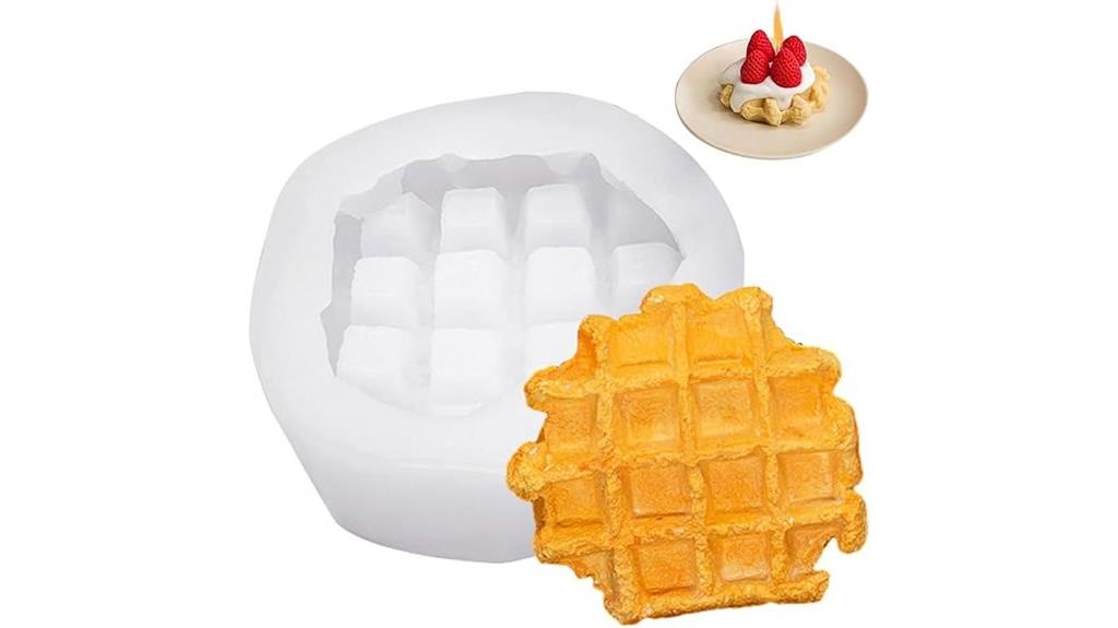 waffle shaped silicone craft mold