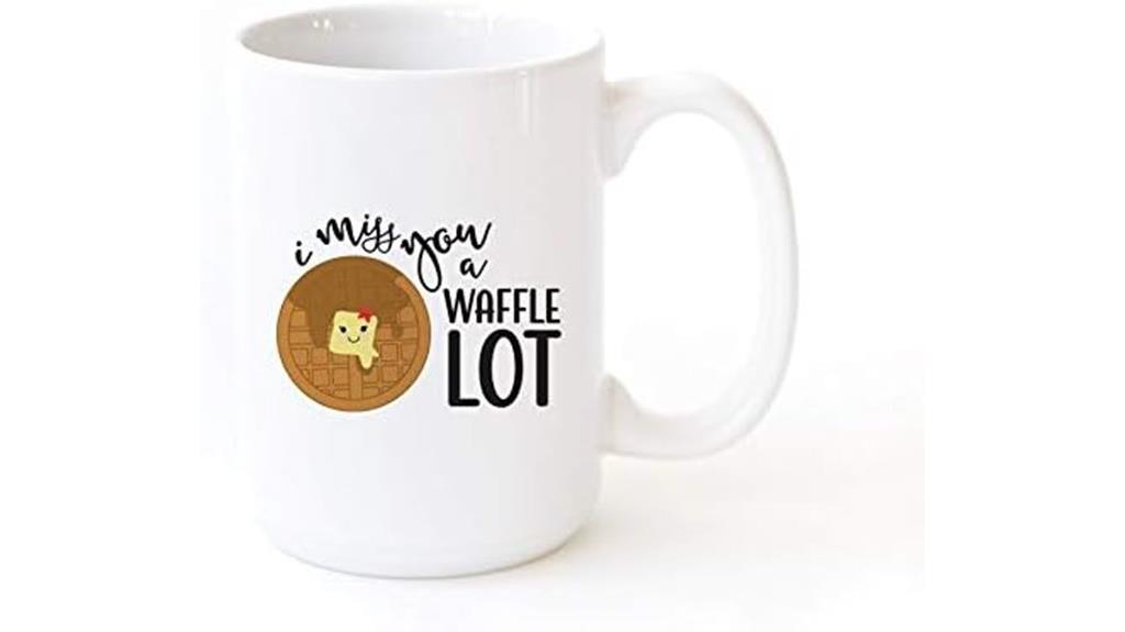 waffle themed coffee mug