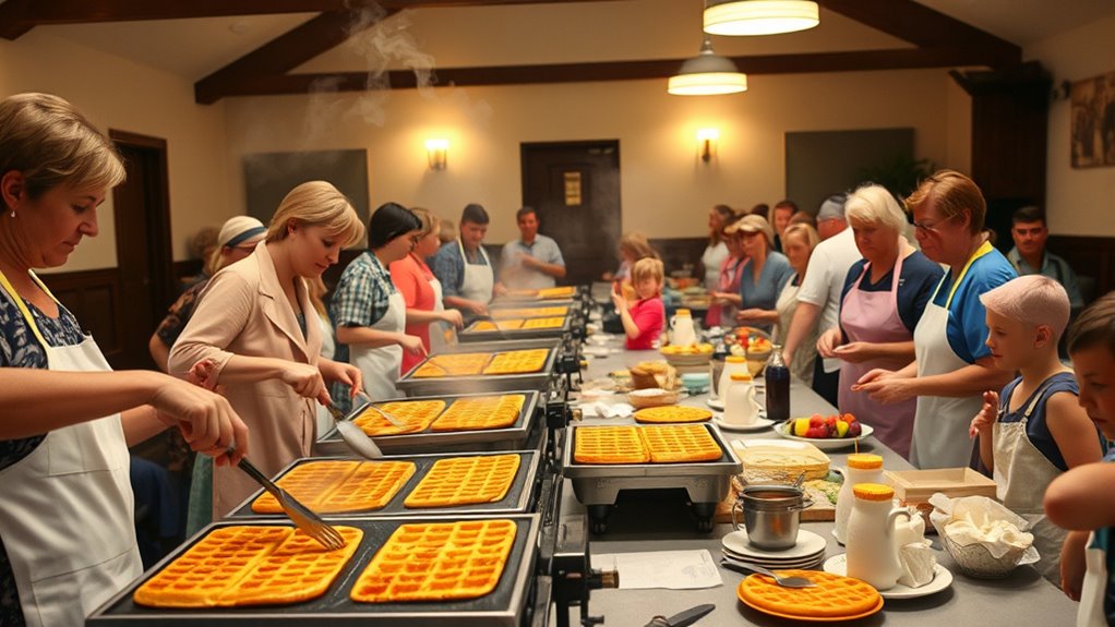 churches popularized waffle breakfasts