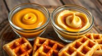 comparing waffle toppings options