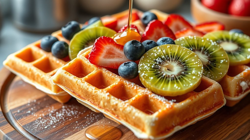 enhance waffles with fruits