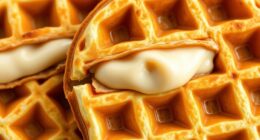 evenly filled waffle stuffing