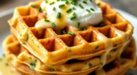herb infused savory waffles