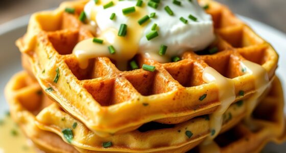 herb infused savory waffles